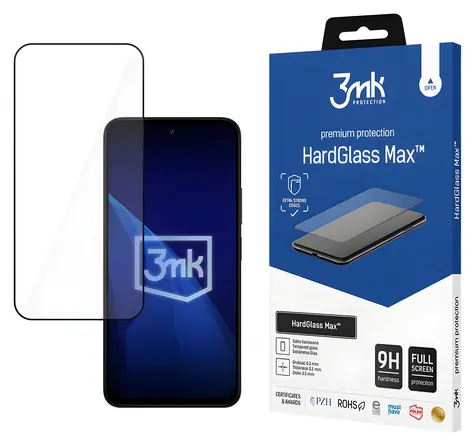 3MK HardGlass schwarz / Gehärtetes Glas / XIAOMI Redmi Note 15 4G/5G