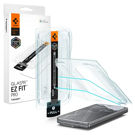 Spigen Glass tR EZ Fit Pro 2 Stück / Schutzglas / Google Pixel 11 Pro Fold / 10H+ / Aluminiumkern