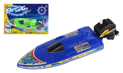 WIKY Wasserboot 20 cm / Dehnbar / Kunststoff / 2 Farben / ab 3 Jahren