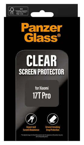 PanzerGlass UWF für XIAOMI 17T Pro schwarz / Gehärtetes Glas