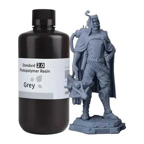 ELEGOO Standard 2.0 grau / Harz für 3D-Drucker / LCD / 1 kg