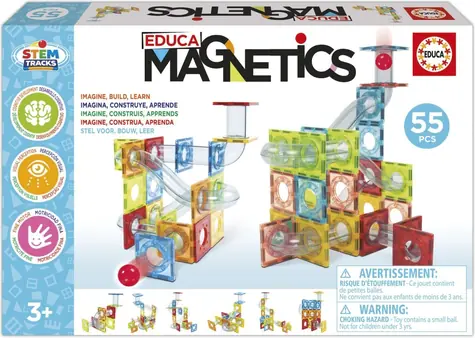 Educa Magnetisches Bauset Magnetkugelbahn / 55 Teile