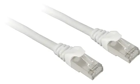 Sharkoon RJ45 Cat.6 SFTP weiß / Patchkabel / RJ45-RJ45 / 0,25 m