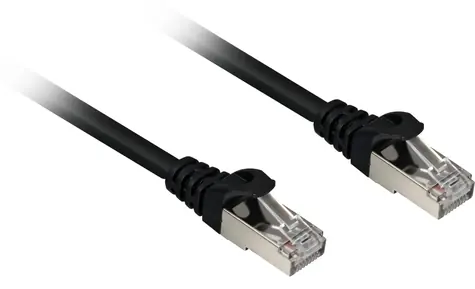 Sharkoon CAT 6A 20 m schwarz / Patchkabel / S/FTP / RJ45-RJ45 / halogenfrei