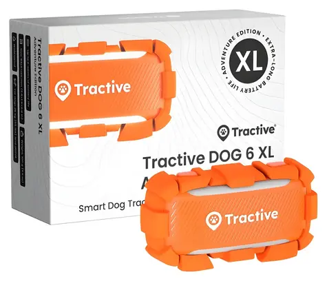 TRACTIVE DOG 6 XL Adventure Edition orange / GPS-Tracker für Hunde / für Hunde über 25 kg / IP68 / Akkulaufzeit 6 Wochen