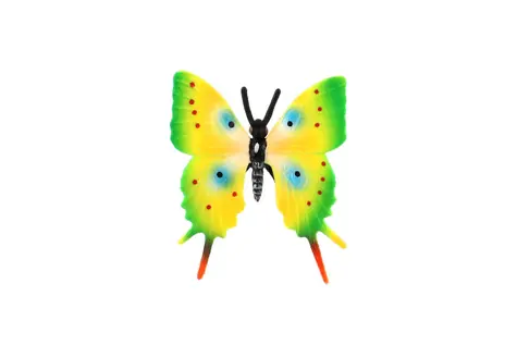 ZOOTED Figur Tropischer Schwalbenschwanzfalter grün-gelb / Kunststoff / 5,5 cm / 3+