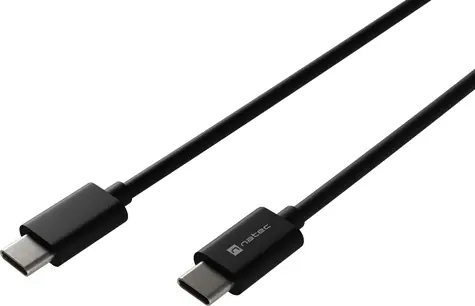 Natec Kabel USB-C - USB-C 2 m schwarz / Kabel / USB-C - USB-C / 2 m