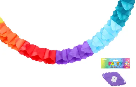 WIKY Regenbogengirlande / Girlande / Papier / 3 m