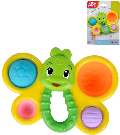 Simba Rassel ABC Schmetterling / Kunststoff / 14 cm / ab 10 Monaten