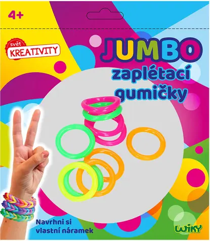 WIKY Kreativset Jumbo-Gummibänder zum Basteln von Armbändern / 70 Stück / Kunststoff, Gummi / ab 4 Jahren