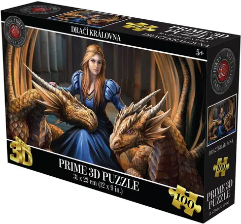 Prime 3D-Puzzle Drachenkönigin / 100 Teile / 3D-Effekt / 31 x 23 cm