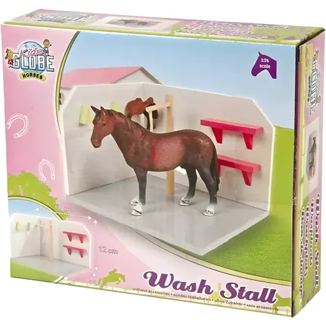 KIDS GLOBE Pferdewaschbox / Holzbausatz / 1:24 / ab 3 Jahren