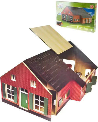 KIDS GLOBE Bauernhaus mit Nebengebäuden / 1:32 / Holz / ab 3 Jahren