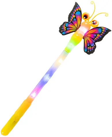 WIKY Zauberstab Schmetterling / Licht / 38 cm / batteriebetrieben / ab 3 Jahren