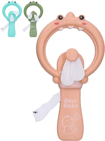 WIKY Handfächer Dino / Kunststoff / 3 Farben / 18 cm