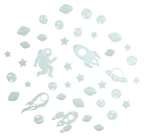 Simba Sticker-Universum, leuchtend im Dunkeln / 41 Stück / ab 3 Jahren