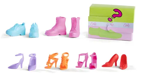 Simba Schuhe für Steffi-Puppe / 7 Paar Schuhe / 2 Farbvarianten / ab 3 Jahren