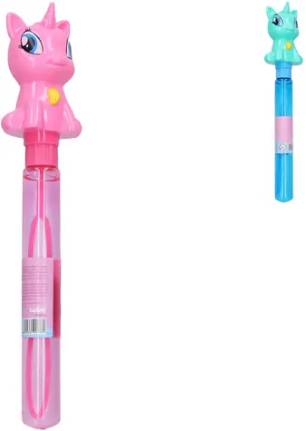 WIKY Seifenblasenpistole Einhorn / 75 ml / 2 Farben / 29 cm