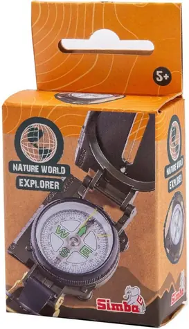 Simba WORLD Entdecker / Kompass / Metallgehäuse mit Deckel / Durchmesser 5 cm / ab 3 Jahren