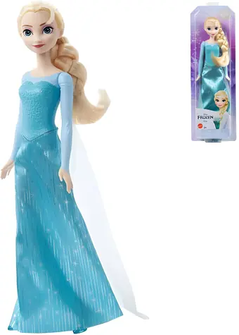 Mattel Elsa Frozen Puppe, blaues Kleid / Die Eiskönigin / ab 3 Jahren / Kunststoff, Textil