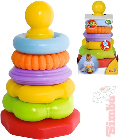 Simba Schnurpyramide / 20 cm / 5 Ringe / ab 6 Monaten
