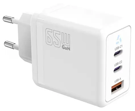 TB Touch 65W GaN weiß / Netzteil / 2x USB-C + USB-A / 65 W / GaN