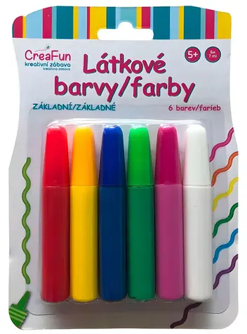 SPARKYS CreaFun Basic Textilfarben 6 x 42 ml / Malset / ab 3 Jahren