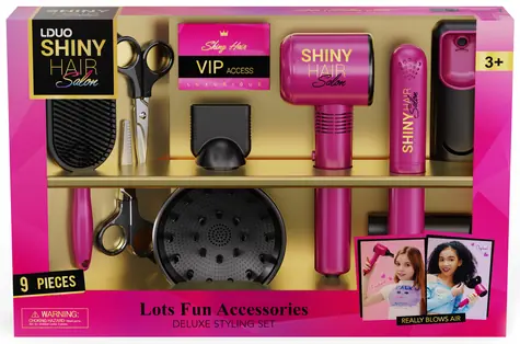 SPARKYS Friseur-Set, 9-teilig / Friseur-Spielset / Kunststoff