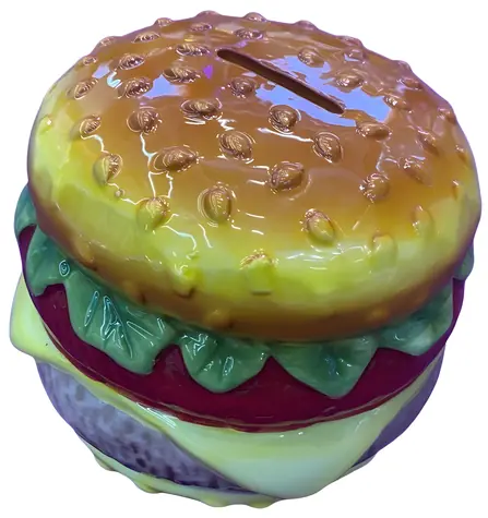SPARKYS Keramik-Spardose Hamburger / 12,5 cm