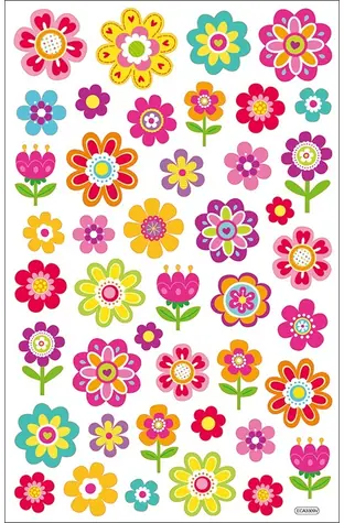SPARKYS Aufkleber Blumen / 35 Stück / ab 3 Jahren