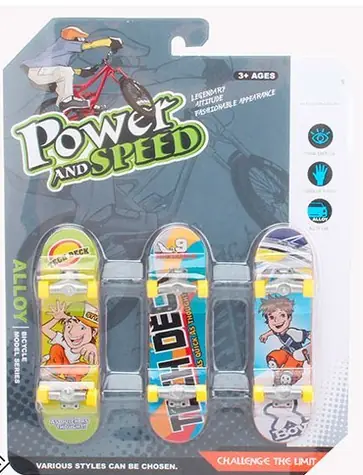 SPARKYS Finger-Skateboard / 3er-Set / 9,5 x 2,5 cm