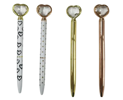 Sparkys Herz-Kugelschreiber / Metall / 15 cm