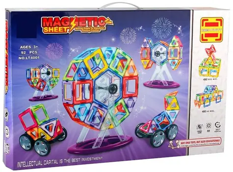 SPARKYS Magnetplatten-Bausatz / 92 Teile / ab 3 Jahren