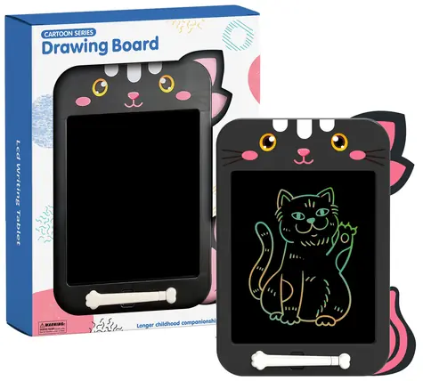 SPARKYS Zeichenbrett Katze / 26,7 cm / abwischbar / mit Stift