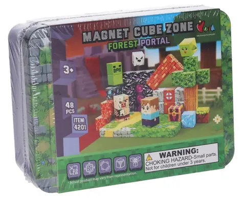 WIKY Magnet Cube Zone Bausatz - Waldportal / 48 Teile / Kunststoff / ab 3 Jahren