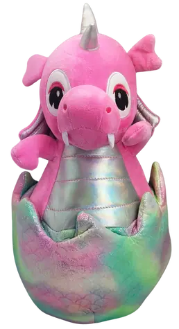 SPARKYS Plüschdrache im Ei, 40 cm / 100 % Polyester