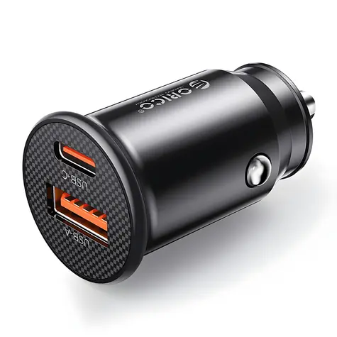 Orico PowerMini schwarz / Kfz-Ladegerät / USB-C + USB-A / 30 W