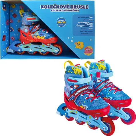 SPARKYS Kinder-Rollschuhe blau-rot / Inlineskates / Größe 30-33