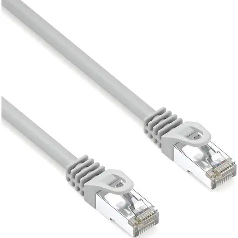 Logo LAN-Kabel S/FTP Cat 6a 5m grau / Patchkabel / 2x RJ45 / 10 Gbit/s / PVC