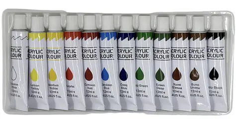 SPARKYS Acrylfarben MINI 12 Farben / Farbset / 12 Stück