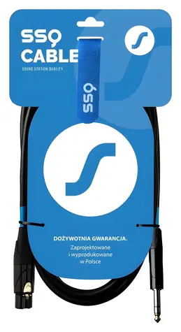 SSQ XLRJS1 schwarz / Audiokabel / XLR (F) - Klinkenstecker 6,3 mm (M) / 1 m