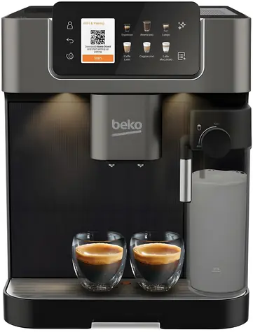 Beko CaffeExperto CEG7348DX schwarz / Kaffeevollautomat / TFT-Display / 1350 W / 19 bar