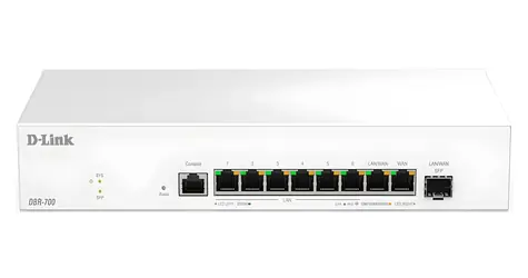 D-Link DBR-700 weiß / Router / Firewall / VPN/IPSec / 8x LAN / 4000 Benutzer