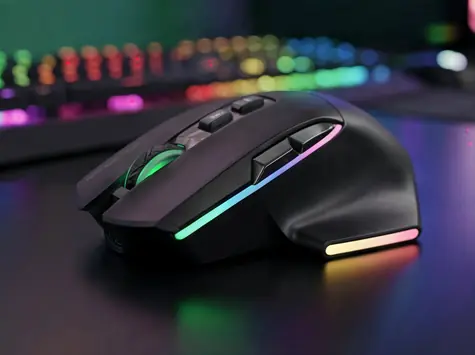 Mars Gaming MMWVECTOR schwarz / Kabellose Gaming-Maus / 12000 DPI / Funkfernsteuerung + Bluetooth + USB / 7 Tasten