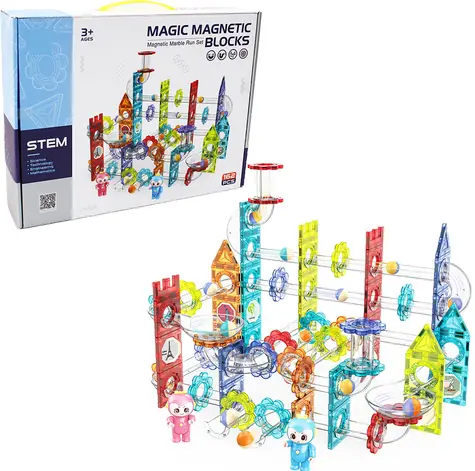 SPARKYS Magnetische Kugelbahn / 162 Teile / Metall, Kunststoff