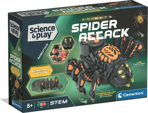 Clementoni Science&Play Robotics: Spinnenangriff / Roboterbausatz / MINT