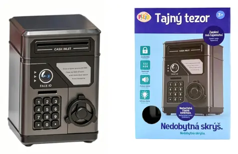 PLEJO Trezor / Berufsspiel / Einstellbarer Code / 3 AA-Batterien / ab 3 Jahren
