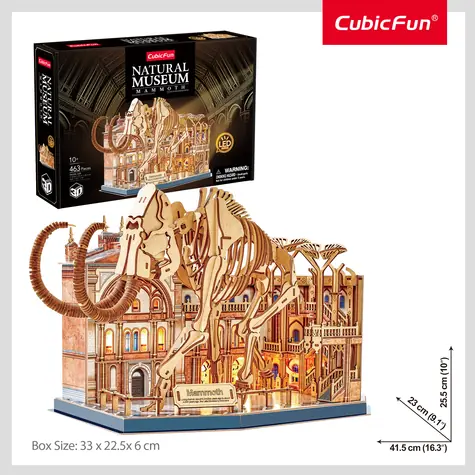 CubicFun Puzzle 3D Mammut LED / 463 Teile