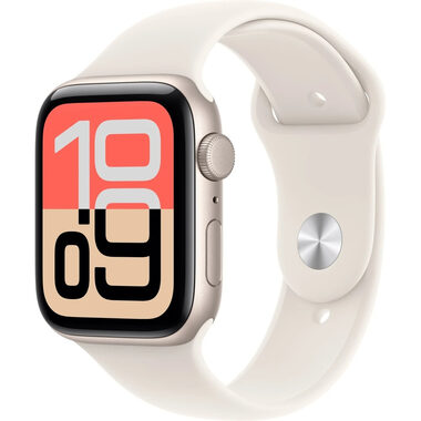 Apple Watch SE 3 (2025) GPS 40 mm Aluminiumgehäuse in Sternenweiß - Sportarmband in Sternenweiß M/L / 150-200 mm