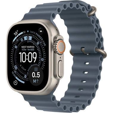 Apple Watch Ultra 3 (2025) GPS+Cellular 49 mm Titangehäuse - Armband in Ozeanblau / 130-200 mm 